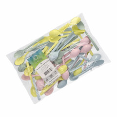 Preview: 50x Eislöffel Mehrweg spülmaschinengeeignet extra stabil 13cm Pastelfarben