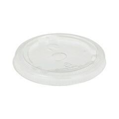 BIO Deckel flach mit Loch zu Becher Ø 76 mm Bio-Kunststoff (PLA) 