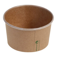 10000x Eisbecher Pappbecher Kraft mit Biobeschichtung 360 ml Ø 105mm braun 