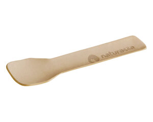 750x Eislöffel Eisspatel Papier Karton FSC® 'naturesse' 9,5 cm braun