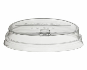 BIO Deckel flach mit Klappöffnung zu Becher 300/400/500ml Ø 96 mm PLA 