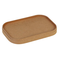 50x Deckel aus Kraftpapier für Pappschalen rechteckig 173x120mm