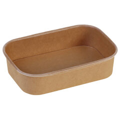 600x Pappschalen rechteckig Kraftpapier mit PE 500ml 173x120x40mm FSC®