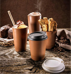 Preview: Domdeckel Trinkdeckel für Mehrweg-Kaffeebecher Coffee to go Ø 80mm schwarz