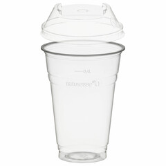 50x BIO Trinkbecher 400ml + Domdeckel stapelbar C-Loch