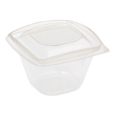 BIO Salatschalen mit Deckel aus Bio-Kunststoff (PLA) transparent 480ml 