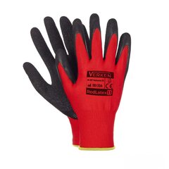 12 Paar Arbeitshandschuhe Montagehandschuhe Polyester Latex Größe XXL-11 rot