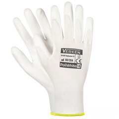 60 Paar Montagehandschuhe Arbeitshandschuhe Polyester Polyurethan XL-10 weiss