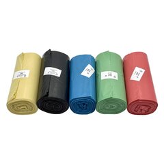 Preview: Müllsäcke 120 Liter 70 x 110 cm LDPE gelb rot grün blau schwarz