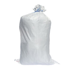 1x Schwerlastsack Gewebesack Hochwassersack Getreidesack Lagersack PP mit rotem Streifen 400 x 600 mm 15 kg weiss