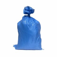 1x Schwerlastsack Gewebesack Hochwassersack Getreidesack Lagersack PP mit rotem Streifen 500 x 800 mm 30 kg blau