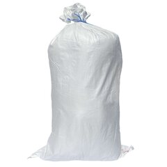 3x Schwerlastsack Gewebesack Laubsack Styroporsack Lagersack PP mit rotem Streifen 800 x 1800 mm 180g  WEISS