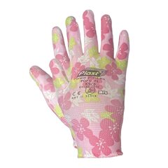 Arbeitshandschuhe Montagehandschuhe Polyester - Polyurethan Größe XS-6 helle Blumen 