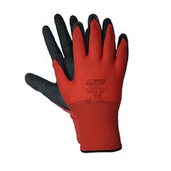 120 Paar Arbeitshandschuhe  Montagehandschuhe Nylon Latex M-8 rot / schwarz