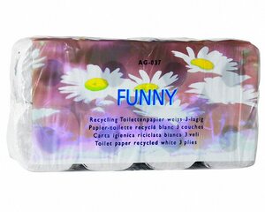 112 Rollen Toilettenpapier 3lagig 250 Blatt recycling geprägt griffig weiß