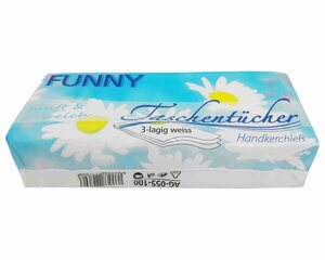 Funny Taschentücher sanft und weich 3-lagig weiß 