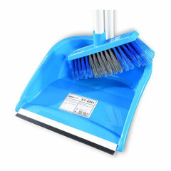 Preview: Kehrschaufel und Besen mit langem Griff 100 cm