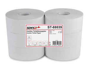 (EUR 3,49/kg-EUR 3,69/kg) Gewerbe Toilettenpapier Jumborollen 2-lagig 6 Rollen