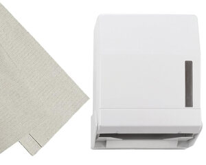 Falthandtuch-Spender abschliessbar weiß inkl. 500 Blatt Falthandtuch 25x23cm