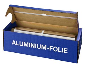 4 Rollen Alufolie in praktischer Spenderbox mit Abreiss-Schiene 29 cm x 150 m 11 my