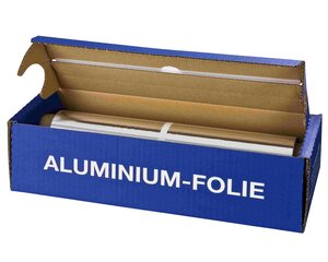 6 Rollen Alufolie in praktischer Spenderbox mit Abreiss-Schiene 44 cm x 150 m 11 my