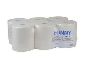 12 Rollen Handtuchrolle für markenfreie Spendersysteme 2 lagig hochweiß 20 cm