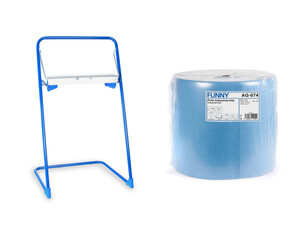 1x Bodenständer für Putztuchrollen inkl. 36cm breite 1000 Blatt Rolle