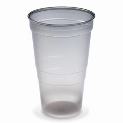 Mehrwegbecher Pfandbecher rauch-grau transparent PP Eichstrich 0,5 l Ø 9,5 cm 