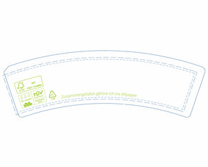 Preview: 50x Bio Eisbecher Pappbecher 100% ohne Kunststoff 100ml Ø70 Höhe 45mm weiß