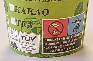 Preview: 100x BIO Automatenbecher Kaffeebecher Pappbecher 70,3mm Ø  Bio Green 180 ml