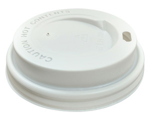 10000x Domdeckel weiß für Pappbecher - "Coffee to go" - 200ml mit 80mm Ø