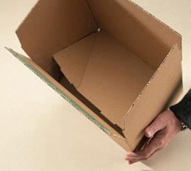 Preview: Faltkarton Selbstklebeverschluß DIN A 5+ A4 A3+ variable Höhe Versandkarton