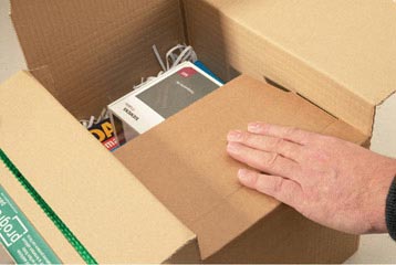 Preview: Faltkarton Selbstklebeverschluß DIN A 5+ A4 A3+ variable Höhe Versandkarton