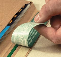 Preview: 100x Versandtaschen aus stabiler Vollpappe PP V04.04 237x342x -30mm  A4+ braun