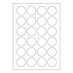 240000x Etiketten Labels selbstklebend weiß rund Durchmesser: 40mm auf DIN A4