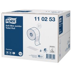 12x Tork Mini Jumbo Toilettenpapier Zellstoff Mix Premium 2-lagig 12 Rollen je 170m