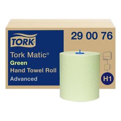 Preview: 12x Tork Matic® Rollenhandtuch H1 grün 2-lagig 21cm x 150m 6 Rollen je 612 Abrisse