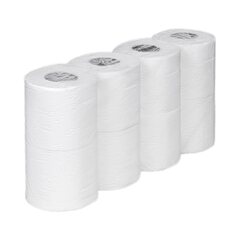 Preview: 64 Rollen Ecoline Toilettenpapier 3-lagig aus Zellstoff  250 Blatt 9,3x11 cm 64 Rollen