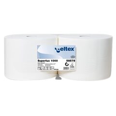 1x Celtex Putzpapier 3-lagig Zellstoff 26,5 x 38 cm weiß  2 Rollen je 1000 Blatt