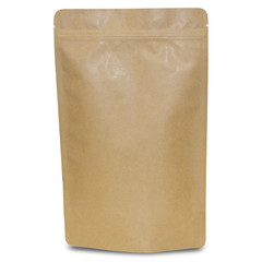 Standbodenbeutel Kraftpapier braun High Barrier mit Alubeschichtung 85x145x50mm 100ml 