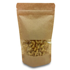Standbodenbeutel Kraftpapier braun mit Fenster 100 - 3000 ml Kaffee Tee Gewürze