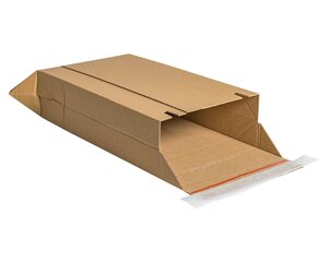 Versandtasche DHL-Kleinpaket 350x250x80 mm (Außenmaß) A4+ aus Wellpappe braun