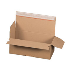 Preview: Schnellaufrichtekarton 315x155x120mm Selbstklebeverschluss Aufreißfaden Automatikboden braun