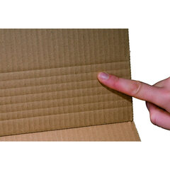 Preview: 10x Universalverpackung 192x192mm bis 63mm Höhe Selbstklebeverschluss Aufreißfaden braun