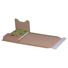 25x Universalverpackung 249x165mm bis 60mm Höhe Selbstklebeverschluss Aufreißfaden A5+ braun