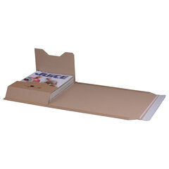 75x Universalverpackung 328x255mm bis 74mm Höhe Selbstklebeverschluss Aufreißfaden C4 braun