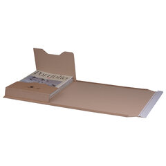 25x Universalverpackung 378x295mm bis 80mm Höhe Selbstklebeverschluss Aufreißfaden B4 braun