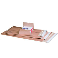 60x Universalverpackung 250x190mm bis 85mm Höhe zentrale Packgutaufnahme Selbstklebeverschluss Aufreißfaden B5