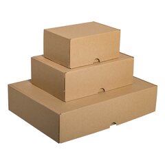 Preview: 25x Stülpdeckelkarton DHL-Kleinpaket 176x118x80mm (Außenmaß) braun wiederverwendbar