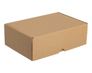 Preview: 25x Stülpdeckelkarton DHL-Kleinpaket 241x160x80mm (Außenmaß) braun wiederverwendbar